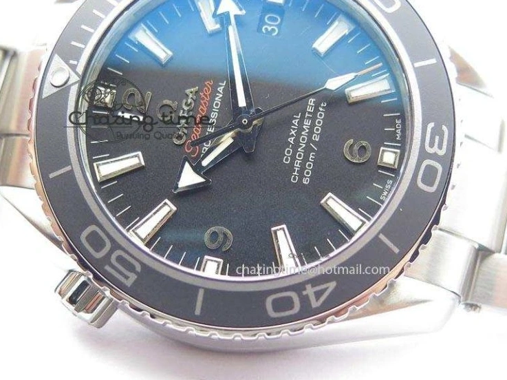 0308 Planet Ocean SS Bp Maker 45mm Black Bezel On SS Bracelet A OnTrend 8218